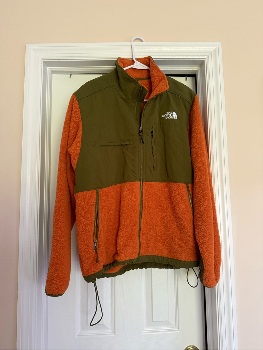 The North Face Olive Green & Orange Fleece Jacket
